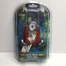 Coby Dynamic Bass Boost System Red CX-7 AM/FM Radio Mini Pocket Radio Earbuds - £19.90 GBP