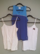 New Lot of 3! Womens LARGE Danskin Now racerback tank top, White Cami, Tusk Cami - £13.19 GBP