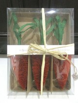 Easter Bottle Brush Carrots Bowl Basket Filler Home Tabletop Decor Set of 3 - $18.80