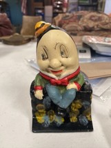 Die Cast Iron Vintage Coin Bank Humpty Dumpty Original Paint Excellent condition - £44.11 GBP