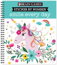 Brain Games - Sticker by Number: Smile Every Day [Spiral-bound] Publications Int - £6.70 GBP