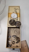 Vintage 1900&#39;s Langendorf Everbrite Watch Movement PARTS LOT White Dial ... - $47.49