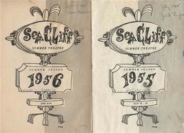 Sea Cliff Dinner Theatre Programs Summer 1955 Picnic &amp; 1956 Where&#39;s Charley - £12.37 GBP