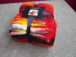 Pendleton Throw Blanket 50in x 70in Short Sands Red Aztec Sherpa Fleece NEW - £36.07 GBP