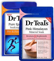 Dr Teal&#39;s Pure Epsom Salt Soaking Solution Gift Set (2 Pack, 3lbs ea.) - Restore - £46.74 GBP