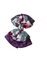Matilda Jane Floral and Purple Large Hair Bow Clip NWOT - $177.45 MXN