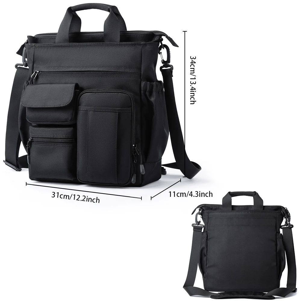 Multifunction Fashion Shoulder Messenger Bag Casual Business Men Briefcase Large - £42.38 GBP