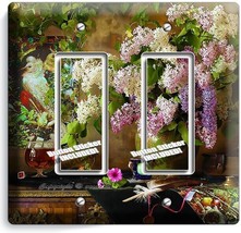 Syringa Lilac Flowers Vase 2 Gfi Light Switch Wall Plate Room Floral Home Decor - £12.81 GBP