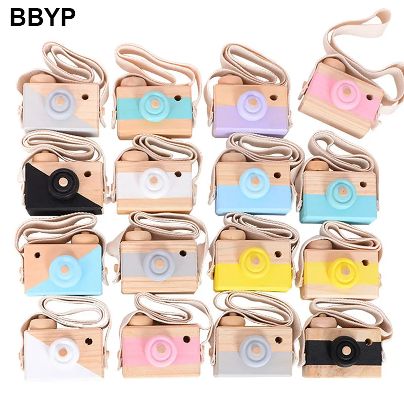 1Pcs Cute Baby Toys Mini Hanging Wooden Camera Photography Toys for Kids - £10.99 GBP