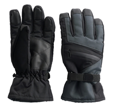 Mens Tek Gear Heat Tek Thinsulate Touch Screen Ski Gloves Black/Asphalt ... - $16.82