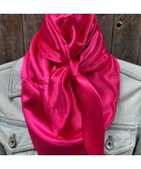 Hot Pink Solid Color Western Southwestern Wild Rag Scarf Accent - €24,70 EUR