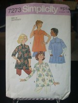Simplicity 7273 Misses Maternity Tops Pattern - Size 14 Bust 36 Waist 28 - $8.16