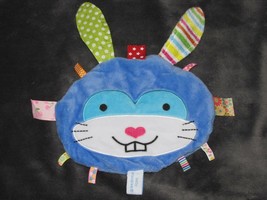 BABY SNOOZIES BUNNY RABBIT TOY BLUE TAGS TAGGIES RIBBONS CRINKLE TEXTURE... - £27.75 GBP