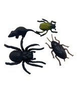 Unbranded Prank  Lot of 4 Assorted Spooky Toys Plastic Bugs &amp; Rat - £5.70 GBP