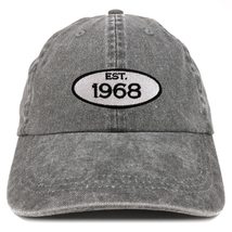 Trendy Apparel Shop Established 1968 Embroidered 55th Birthday Gift Pigment Dyed - £15.97 GBP