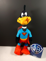 Looney Tunes Cartoon Super Man Hero Costume Daffy Duck Plush Toy 8” New - £14.11 GBP