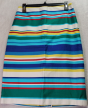 Talbots A Line Skirt Womens Size 4 Multicolor Rainbow Lined Vented Back ... - $26.72