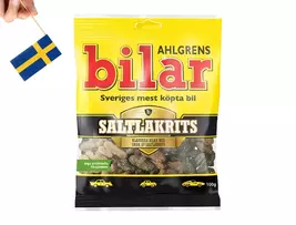 1 Bag of Ahlgrens Bilar Saltlakrits 130g (4.58 Oz), Swedish Candy salt l... - $8.90