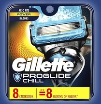 Gillette proglide Chill Men&#39;s Razor Blades, 8 Blade Refills - £23.09 GBP