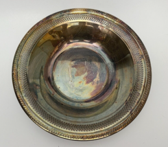 Vintage F.B.Rogers Silver Co. Silverplate, 12&quot; Round Pierced Vegetable Bowl - £7.86 GBP