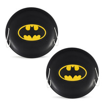 26 Inch Batman Metal Saucer Sled W/ Rope Handles, Black (2 Pack) - £74.69 GBP