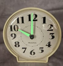 Westclox  Alarm Clock Wind Up Luminous Hands Numbers Display  4&quot; Diameter Face - £27.15 GBP