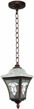 Outdoor Hanging Porch Lights Fixture Pendant Lantern Copper Glass Exterior Metal - £30.29 GBP