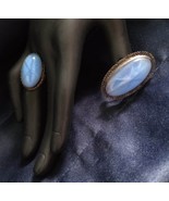 Blue Star Sapphire Pin and Ring Handmade   - $82.50