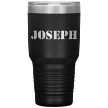 Joseph - 30oz Insulated Tumbler Personalized Name - Black - £26.10 GBP