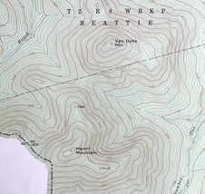 Map Merrill Mountain Maine USGS 1970 Topographic Geo 1:24000 27x22&quot; TOPO14 - £34.70 GBP