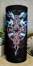 Anne Stokes Gothic Blue Dragon Duo With Celtic Cross Table Column Shade ... - $27.99