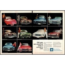 1974 GM Car Lineup Corvette Cadillac Grand Prix Cutlass Vintage Print Ad Art - $10.97