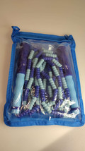 Jump Rope for Kids Adults - Adjustable Soft Beaded Skipping Rope Blue - £4.55 GBP