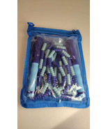 Jump Rope for Kids Adults - Adjustable Soft Beaded Skipping Rope Blue - £4.60 GBP
