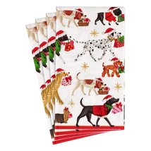 Caspari Christmas Delivery Paper Guest Towel Napkins in White - 15 Per Package - £7.96 GBP+