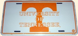 NCAA University of Tennessee Big Orange T Metal Car License Plate - £5.43 GBP