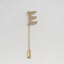 Monogram &quot;E&quot; Gold Tone Pin Brooch Lapel Pin - £11.85 GBP