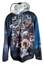 LOS ANGELES RAMS NFL NATIONAL LEAGUE CHAMPIONSHIP Hooded Sweatshirt Medium - £12.36 GBP
