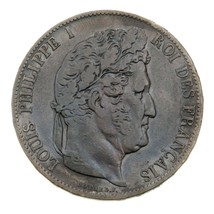 1846-A France 5 Francs Pièce Argent (VF) Très Fin Km 749.1 - $51.98