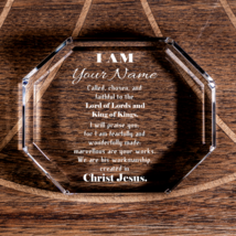 Personalized Called Chosen in Christ&#39;s Workmanship Octagonal Paperweight... - £41.60 GBP