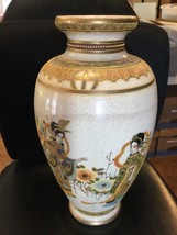 Antique Hand Painted Satsuma Vase Signed 14.0” H - $271.40 CAD