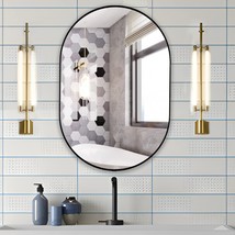 Manocorro Black Oval Wall Mirror, 20&quot; X 30&quot; Oval Bathroom Mirror,, Washr... - $59.93
