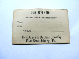 Church Offering Tithe Envelope Beakleyville Baptist Church East Stroudsburg Pa. - £4.02 GBP