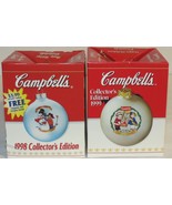Two (1998 &amp; 1999) Campbell&#39;s Collector&#39;s Edition Ball Globe Ornaments- NIB! - $13.87 CAD