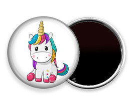 Cute Little Unicorn Rainbow Color Hair Fridge Refrigerator Magnet Girl Gift Idea - £10.55 GBP+