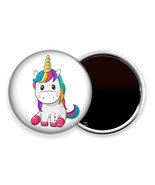 CUTE LITTLE UNICORN RAINBOW COLOR HAIR FRIDGE REFRIGERATOR MAGNET GIRL G... - $17.89 CAD+