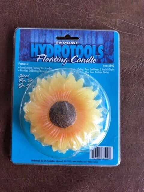 Pool Spa pond Floating Sunflower Candle garden party decoration new set ... - $12.87