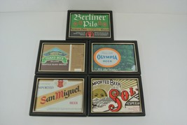 Beer Sign Lot of 5 Berliner Island Bock Olympia San Miguel Sol Plastic F... - $53.20