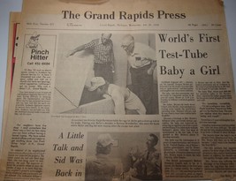 The Grand Rapids MI Press World’s First Test-Tube Baby a Girl July 26 1978 - €2,61 EUR