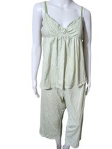 Oscar de la Renta Pink Label Pajama Set Women&#39;s (1X) Green White  - $33.39